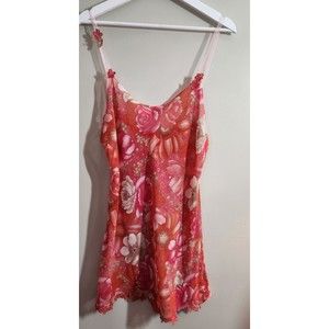 Josie Slip Nightgown with Sheer Straps, Size Medium